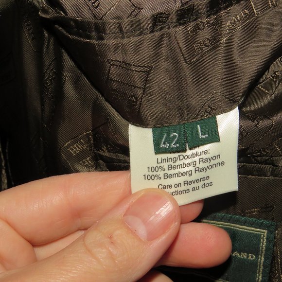 Holland & Holland 100% Linen Gun Check Three Button Sport Coat 42L - Picture 12 of 13